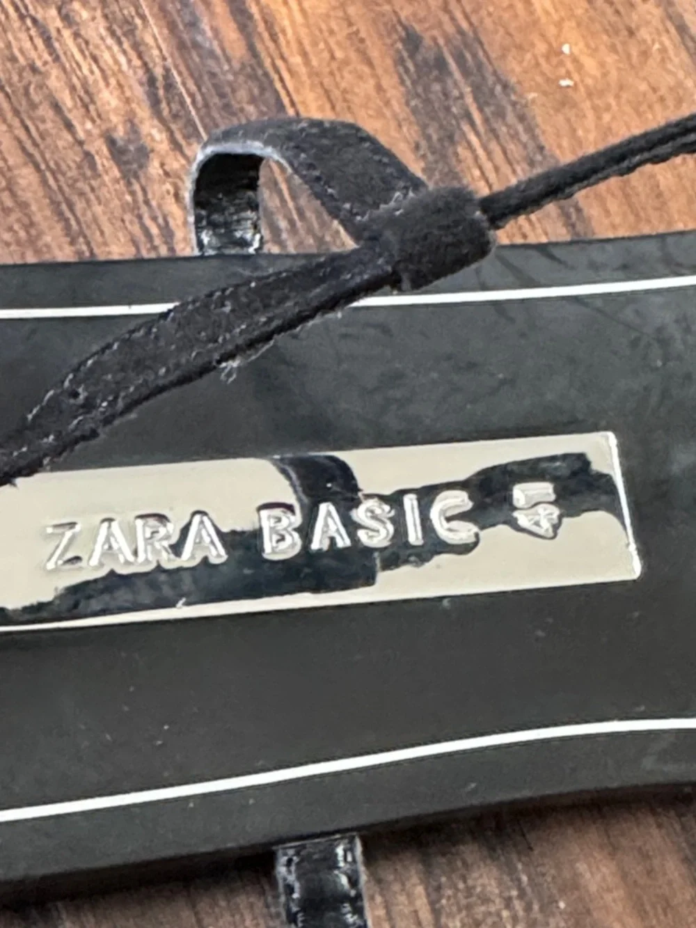 Zara Black Sandals with Metallic Gold Pom Detail - Picture 8 of 11